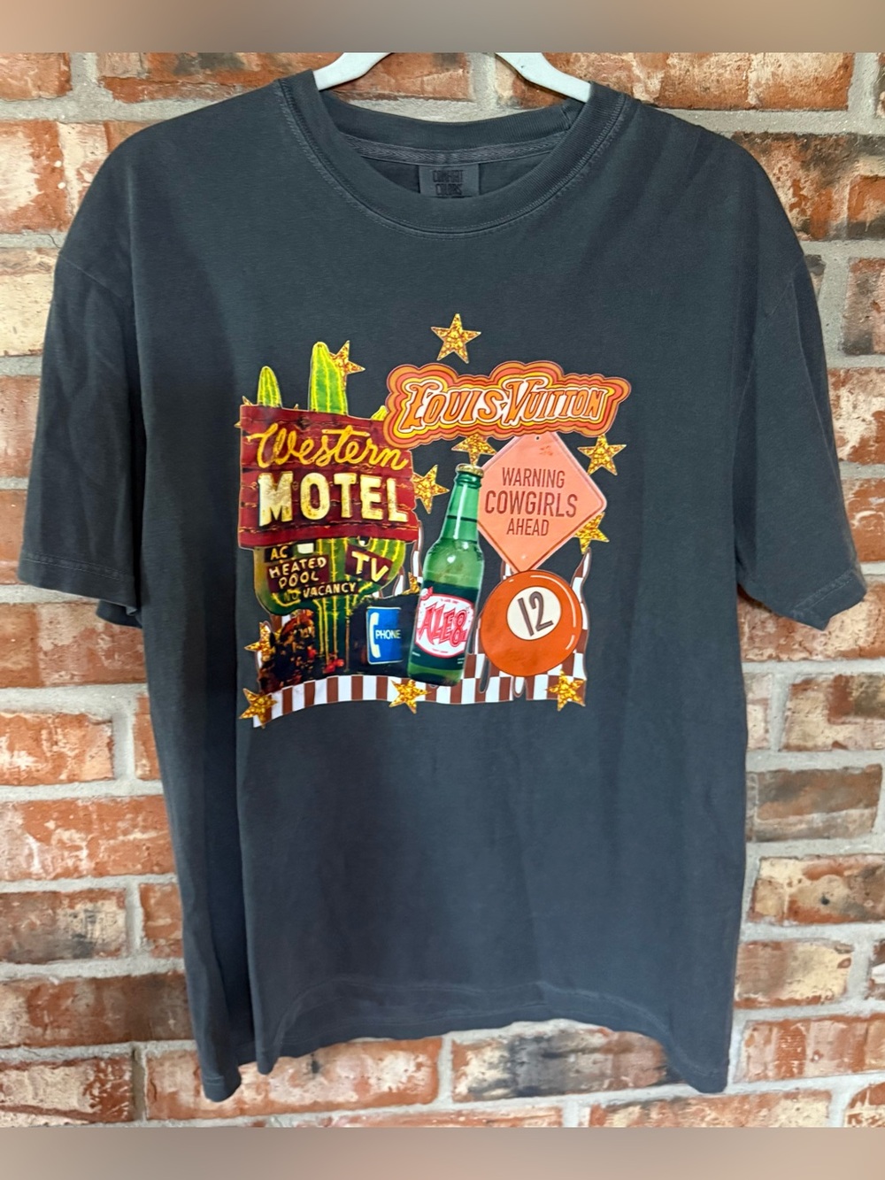 Comfort Colors PepperVintage Western Motel Graphic Tee
